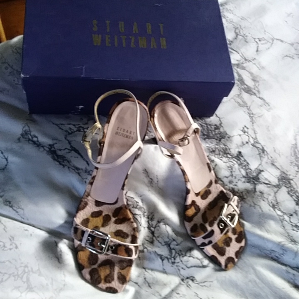 STUART WEITZMAN LEOPARD CALF HAIR SIZE 9.5M